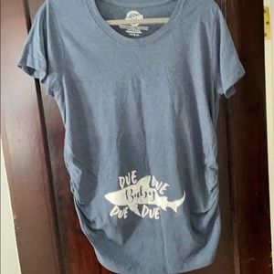 Maternity graphic tee- baby shark